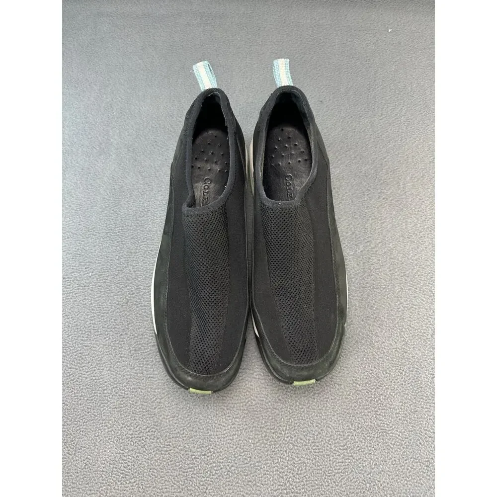 Cole Haan Men’s Country NikeAir Cushion black/white Slip-On Suede/Mesh Size 9.5B